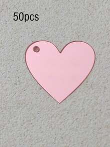 Personalized Wedding Mirror Tags With Holes Custom Acrylic Heart Tags Name Logo For Shower Favor Valentines Day Handmade Items Wedding Favors Happy Birthday Party - Heart Shape - View 11