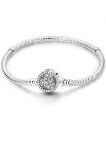 1件16-22厘米优雅油炸面团扭心蛇骨吊坠项链，精致珠宝礼物，送给女性/女朋友 - 銀色 - 查看 42