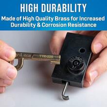 Jonard Tools TTK-225 llave P para cerradura de pedestal de autobloqueo latón dorado 1 unidad paquete de 1 - como en la foto - Ver 5