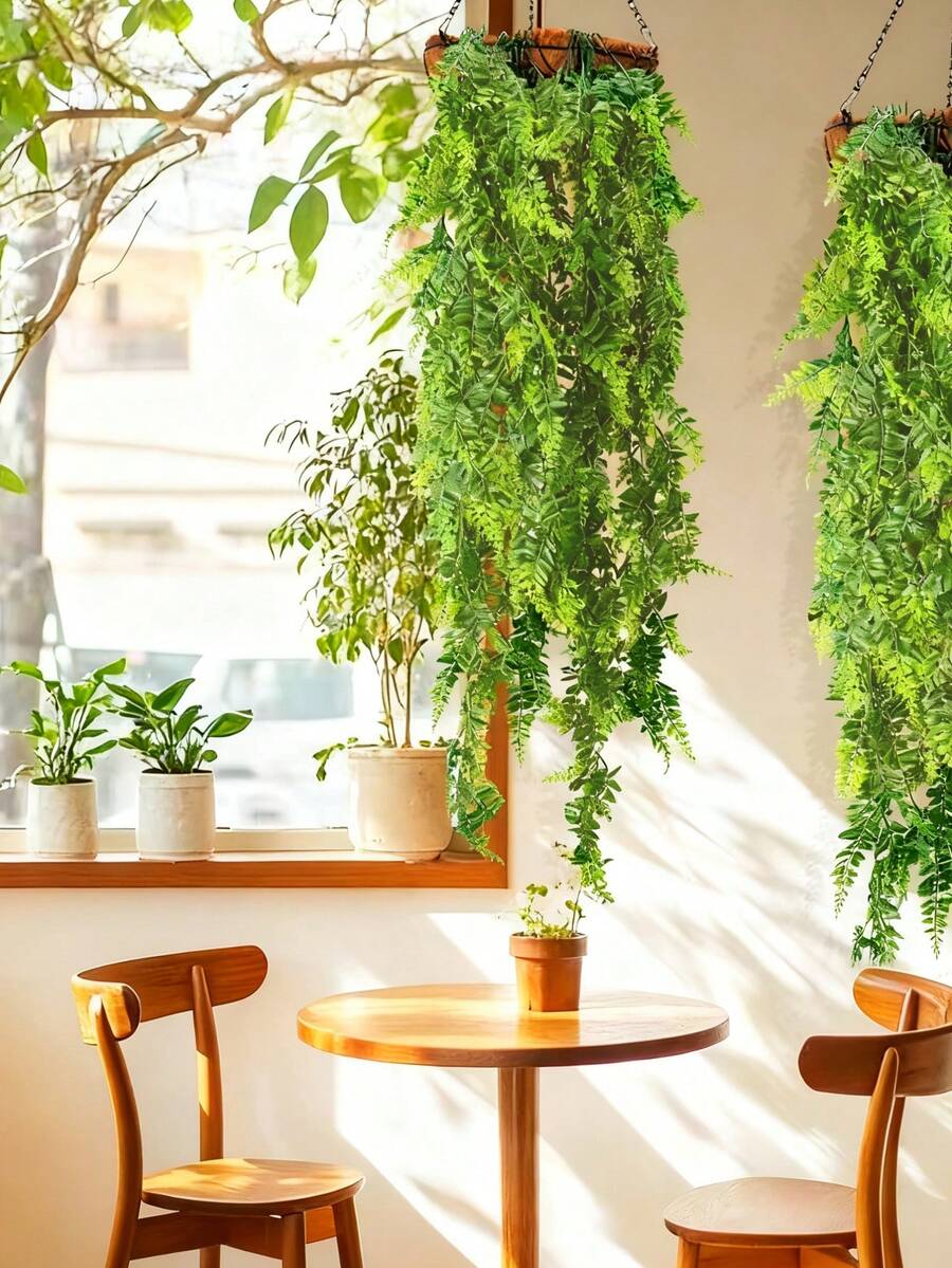 1/2/4pcs Artificial Vine Hanging Decor Realistic Trailing Greenery For Living Room, Balcony, Wedding Party Backdrop – Low-Maintenance Fake Hanging Plants For Wall Decor,Lintel Arch Decoration, Home, Dining Room, Bedroom, Vase Decoration, Birthday Party Decoration Materials New Year Gifts - Multicolor - View 1