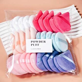 Multicolor Soft Powder Puff Set – Latex-Free Makeup Applicators For Smooth And Flawless Finish(Random Shape & Color),Cheap,Stocking Stuffers,Makeup,Makeup Tools,Cheap Stuff,Gifts,Gifts For Women,Christmas Gifts