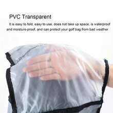 1-Piece Golf Bag Rain Cover - Foldable Premium Transparent PVC Golf Rain Cover, Portable Dustproof Golf Bag Rain Cover - Semi-Transparent Rain Protection, Easy To Use, Durable, Machine Washable/Dry Clean, Solid Color Design, Holiday Golf Gear