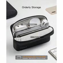 13.3 Inch Shockproof EVA Laptop Sleeve Hard Case Compatible With 14 Inch  Pro/Max M4 M3 M2 M1 2021-2024 13 Inch  Air/Pro 2012-2017 With Accessory Bag Black Gray - Black Gray - View 5