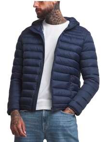 Chamarra Ligera Con Capucha para Hombre - Azul Marino - Ver 2