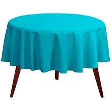 Gee Di Moda - Mantel redondo de 120 pulgadas, color morado para mesas redondas de 60 a 96 pulgadas, tela lavable resistente, para mesa de buffet, fiestas de día festivo, cenas, bodas y baby shower(304.8 cm (Redondo) Caribbean Round Tablecloth) - Multicolor - Ver 1