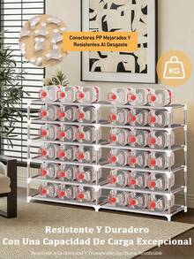 Zapatera Doble de Closet 6,7 Niveles 32pares Organizador Cubierta de Tela Impermeable, Estante con Estructura de Acero de 6-7 Niveles, Zapatero Ahorrador de Espacio, Multifuncional de Fácil Armado - Negro - Ver 7