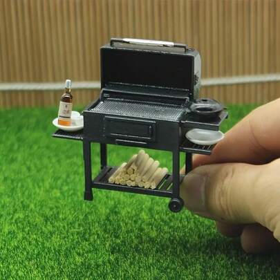 1:30 Escala Miniatura Parrilla de Barbacoa, Accesorio DIY de Casa de Muñecas, Decoración de Escena al Aire Prop de Fotografía, Artesanía de Micro Paisaje DIY, Prop de Casa de Juegos, Decoración de Casa de Muñecas, Muebles de Casa de Muñecas, Realista y Duradero, Adecuado para Jardín de Hadas, Decoración de Patio al Aire Libre, Accesorio de Barbacoa, Decoración de Casa de Muñecas, Regalo de Coleccionista, Decoración de Habitación, Accesorio de Escritorio de Oficina, Adorno de Escritorio, Regalo Personalizado