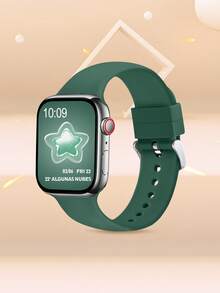 Women's And Men's Fashion Sporty Soft Comfortable Breathable Monochrome Solid Silicone Bowknot Watch Band For Apple Watch 38mm 40mm 41mm 45mm 44mm 42mm 46mm 49mm, Universal Casual Wristband, Bracelet, Party Valentine's Day New Year Festival Gift, Compatible With Apple Watch Ultra Series 10/9/8/7/6/5/SE/4/3/2/1 Replacement Strap Accessory