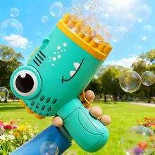 One Fully Automatic Bubble Machine - Dinosaur Design, Handheld 40-Hole Automatic Bubble Gun, Made Of Plastic, Party Toy, Outdoor Entertainment, Wedding, Birthday, Holiday Gift. A Gift Toy For Boys And Girls. - Green - 40-hole Bubble Machine - View 10