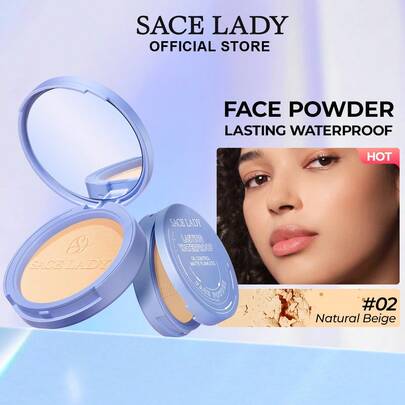 SACE LADY Waterproof Setting Powder, Oil Control, Smoothing Fine Lines, Creates Flawless Lightweight Makeup, Long-Lasting Matte Finish, 10g/0.35oz