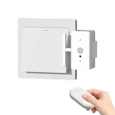 1SET Intelligent Remote Control Switchs,Wireless Smart Light Switch With Remote, One-Paste Installation, No Wiring Needed,Smart Life & Remote Control,Ideal For Renters And Elderly Use