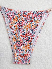 Bộ bikini buộc lưng họa tiết hoa gợi cảm thanh lịch dành cho nữ, đi biển nghỉ dưỡng - Nhiều màu - Xem 7