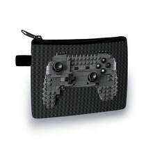 New Stylish Wallet, Cute Cartoon Dinosaur & Football Design, Suitable For Men, Women, Students, Children - Black Game Blocks - View 5