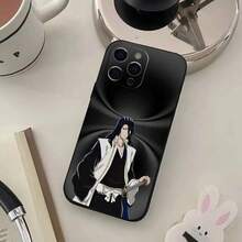 B-Bleach Anime K-Kuchiki Byakuya Phone Case Silicone Soft  Compatible With  17 16 15 14 13 12 11 XS Plus Pro Max Plus Cover Compatible With  17 Pro Case,  17 Pro Max Case,  17 Case,  16 Pro Case - z4 - 查看 8
