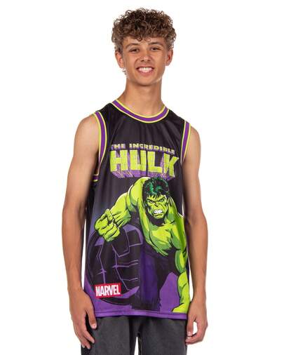Marvel The Incredible Hulk Basketball Jersey Men's Unleash The Fury Tank Top