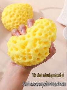 Honeycomb Sponge Bathing Ball Ultra-Soft Bath Ball Does Not Fall Apart, Durable, Enlarged Bath Rub, Bathing Artifact - Multicolor - View 7