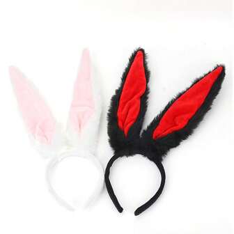 1pc Easter Party Headband, Plush Rabbit Ear Headband Hair Clip, Rabbit Ear Hair Accessory Headband Hair Decoration