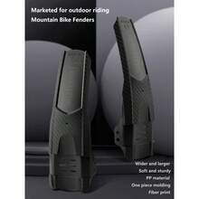 SHIZIWANGRI أجنحة دراجة هوائية من شيزيوانغري، أجنحة دراجة جبلية وطريق، أجنحة أمامية/خلفية للدراجة الجبلية، أجنحة بشكل جناح، قطعة واحدة، إكسسوارات الدراجة - الأسود - مشاهدة 5