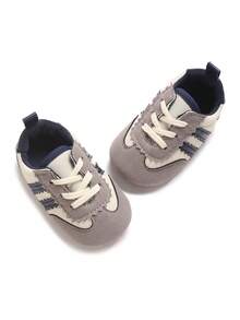 Infant Boys' Casual Walking Shoes, Soft Sole Comfortable First Step Shoes, 0-1 Years Old, Spring/Autumn - Grey - View 3