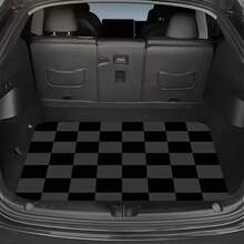 1pc Plaid Printed Car Trunk Mat, Pet Cargo Liner, Car Floor Mat, Car Protective Mat, Anti-Slip Car Mat, Protect Car Trunk Mat, Multifunctional Car Mat, Suitable For Most Vehicles, Car Interior Accessories, Essential Car Supplies For Men And Women
