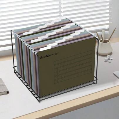 24Pcs A4 Suspension Files, A4 Hanging Filing Cabinet Suspension Files With Tabs And Card Inserts For School Home...