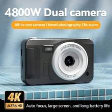 Cámara digital 4K de nivel de entrada con estilo retro, mini cámara CCD, alta definición, alta resolución de píxeles, portátil, ideal para estudiantes y viajeros - Multicolor - Ver 16
