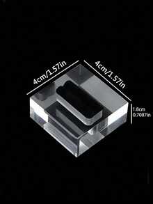 1pc Transparent Square Acrylic Ring Display Stand | Jewelry Organizer For Craft Exhibition, DIY Photo Props, Retail Display | Valentine's Day Gift. - Multicolor - View 10