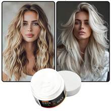 GOIPLE One-Time Hair Dye Wax, Long-Lasting Temporary Hair Dye Wax, DIY Hair Dye Cream, Easy To Wash, Hair Dye Mud, Suitable For Skin, Hair, Beard, Daily, Party, Cosplay, Halloween, Unisex (Black/White/Purple/Purple Pink/Orange/Blue/Purple/Red/Yellow/Dark Gray/Green) - 彩色 - 查看 16