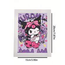 Sanrio Kuromi DIY Diamond Painting Kit, Kuromi Diamond Art Craft Set, Indoor Decor Desktop Ornament, Holiday & Birthday Gift For Kids