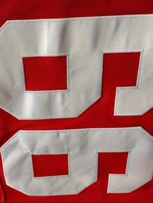 男士美国99号红色冰球球衣休闲长袖刺绣V领T恤派对运动上衣