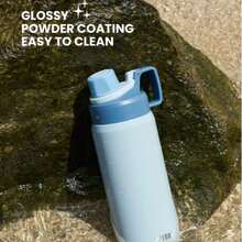 TYESO 900ML (30OZ) Vacuum Insulated Water Bottle With Carrying Handle, Iridescent Colors. Stainless Steel Coffee Cup With Straw, Thermal Bottle, Thermal Cup, 100% Leak-Proof, Keeps Temperature For 24 Hours For Hot/Cold Drinks Or 10 Hours For Hot Drinks. Suitable For Water, Iced Tea, Coffee, Smoothies And Other Beverages. An Ideal Choice For Festive Or Birthday Gifts. - Màu xanh da trời - Xem 3