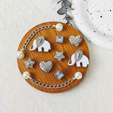 10 món phụ kiện trang trí giày DIY - Đá pha lê, Ngọc trai, Phụ kiện trang trí dây xích cho guốc, Kẹp giày có thể tháo rời, Quà tặng cho bé gái, Đồ trang trí thời trang - Nhiều màu - Xem 3