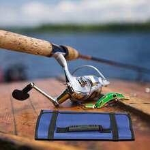Caja de almacenamiento enrollable con bolsa para equipo de pesca, camping, utensilios de cocina y estuche de transporte - Azul - Ver 10