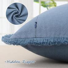 Pillow Covers 18x18 Set Of 2 Blue Trow Pillow Covers Wit Fe Cic Cotton Rative Pillows Square Cusion Covers  Sofa Couc D Ling Room Farouse Boo R - 藍色 - 查看 2