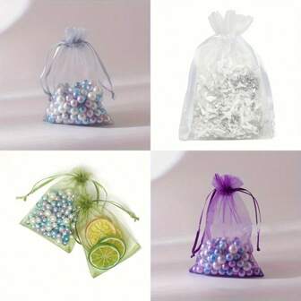20pcs Organza Drawstring Gift Bags, Suitable For Jewelry, Small Gifts, Party Favors - Wedding Party Holiday Gift Bags, Candy Bags