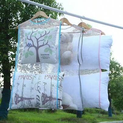 1pc Of Multi-Functional Laundry And Drying Net, Suitable For Pillows And Toys, Stuffed Dolls, Shoes, Fabric Care, Space-Saving Organizing Net Bag - Very Suitable For Families And Travel!, Laundry Organizer, Extra Large Collapsible Laundry Basket