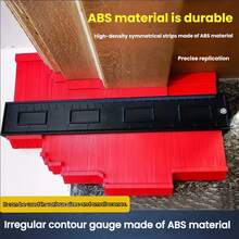 1pc Asymmetrical Contour Gauge, English Curve Ruler, Woodworking, Automotive, Stone Material Measuring Tool