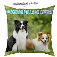 1pc Customized Photo Pillowcase Personalized Single-Sided Print Photo Cushion Cover For Bedroom Living Room Home Decor Personalized Gift - Multicolor - View 12
