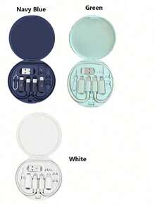 Multifunctional Data Cable Kit With Charging Storage Box, 60W Fast Charging, Can Be Used As A Mobile Phone Model Holder Simple Portable Charging Cable Adapter Kit, USB Lightning Adapter Adapter Kit College Dorm Essentials Travel Essentials Travel Accessories Travel Must Haves Beach Vacation Summer Holiday School Accessories Back To School Supplies Stuff Charger Case Power Bank Phone Charger Digital Camera Accessories - Multicolor - View 8