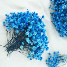 26/51/101/201/301pcs Multi-Color Mini Dried Babys Breath Bouquet - Bohemian Style Pink, Red, Purple, Yellow, White, Turquoise - Durable Wedding Centerpiece, Home Decor, Valentine's Day, Christmas, Birthday - Maintenance-Free, Vibrant Tabletop Decor, Handwoven Floral Bouquet, Seasonal Decoration, Event Planning Essential - Royal Blue - View 7