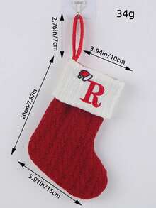 1pc Knit Monogram Stockings, Stockings Small Xmas English Letters Hanging Stockings Socks Double Sided Fireplace Hanging Stockings For Party Decoration New Year Party Gift Favors Supplies,Personalized Initial Stocking, Family Holiday Xmas Party Decor Birthday,Christmas Decor - Multicolor - View 17