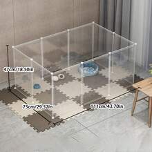 兔子围栏、狗狗围栏、带猫砂盆的室内宠物笼、猫狗笼、隔离门、围栏，可自由组合，适用于小型/中型宠物 - 彩色 - 查看 3