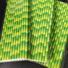 25pcs/Pack Bamboo Patterned Paper Straws - 6*197mm | Suitable For Cocktails And Cake Decorations (Diameter: 0.24 Inch, Length: 7.75 Inch), Paper Straws - Multicolor - View 9