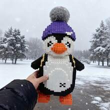 6000+Pcs Cute Penguin 3D Puzzle Building Blocks Toy, Creative Puzzle Toy, 3D Puzzle Decor, Penguin & Duckling Small Particle Assembly Toy, 3D Ornament Gift For Holiday & Birthday - Multicolor - View 1