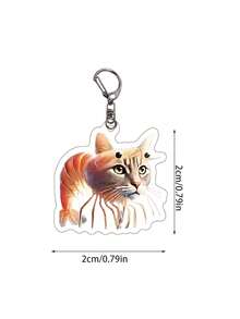 Funny Abstract Acrylic Keychain, Quirky Keyring, Tralalero Tralala, Doo Doo Doo, Tahur, Amusing Italian Shark Keychain - Multicolor - View 11