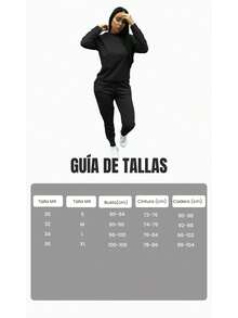 Conjunto De Dama Deportivo y Casual Ideal Para Un Estilo Relajante De Pants y Sudadera Que Ofrece La Mayor Comodidad #SensaciónDelujo #EstiloRomanticoDeSanValentín - Negro - Ver 4