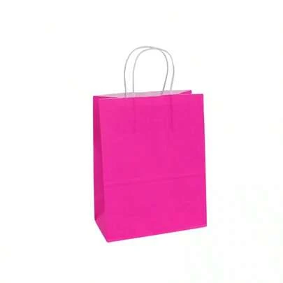 Papel kraft rojo rosado de gran tamaño, 26 x 32 x 12 cm