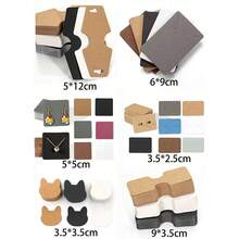 50 PIEZAS Tarjeta de cartón plegable en blanco para exhibir collares de cuero, tarjeta de papel kraft plegable para joyería - Multicolor - Ver 8