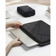 13.3 Inch Shockproof EVA Laptop Sleeve Hard Case Compatible With 14 Inch  Pro/Max M4 M3 M2 M1 2021-2024 13 Inch  Air/Pro 2012-2017 With Accessory Bag Black Gray - Black Gray - View 6
