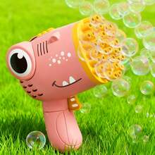One Fully Automatic Bubble Machine - Dinosaur Design, Handheld 40-Hole Automatic Bubble Gun, Made Of Plastic, Party Toy, Outdoor Entertainment, Wedding, Birthday, Holiday Gift. A Gift Toy For Boys And Girls. - Green - 40-hole Bubble Machine - View 11